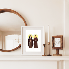 Load image into Gallery viewer, St. Clare of Assisi & St. Francis of Assisi Print