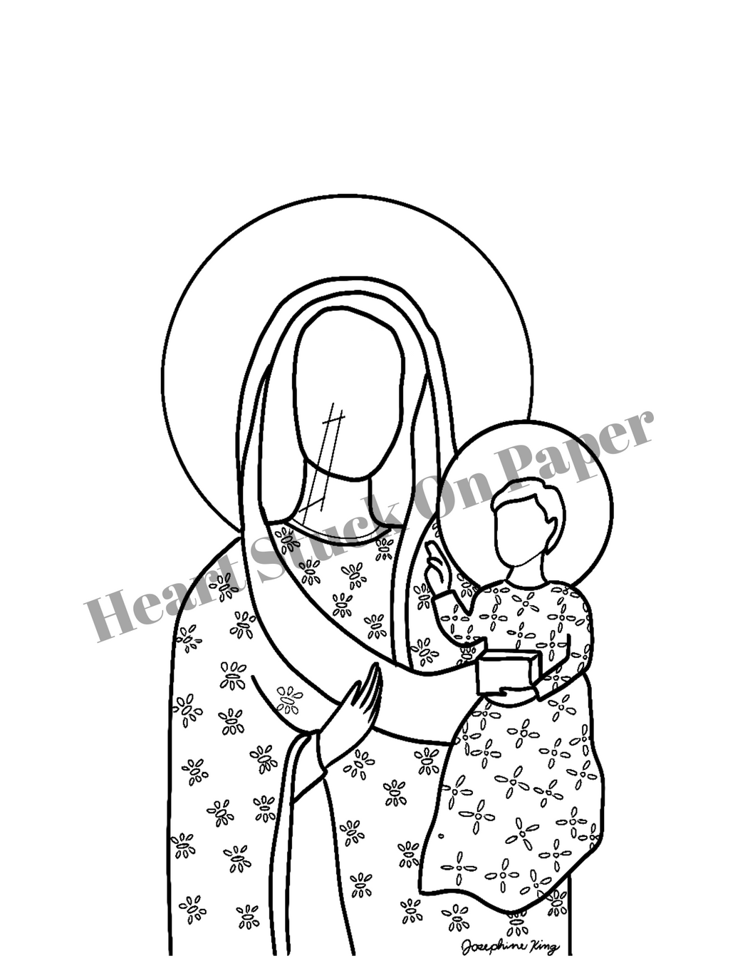 Our Lady of Częstochowa Coloring Page