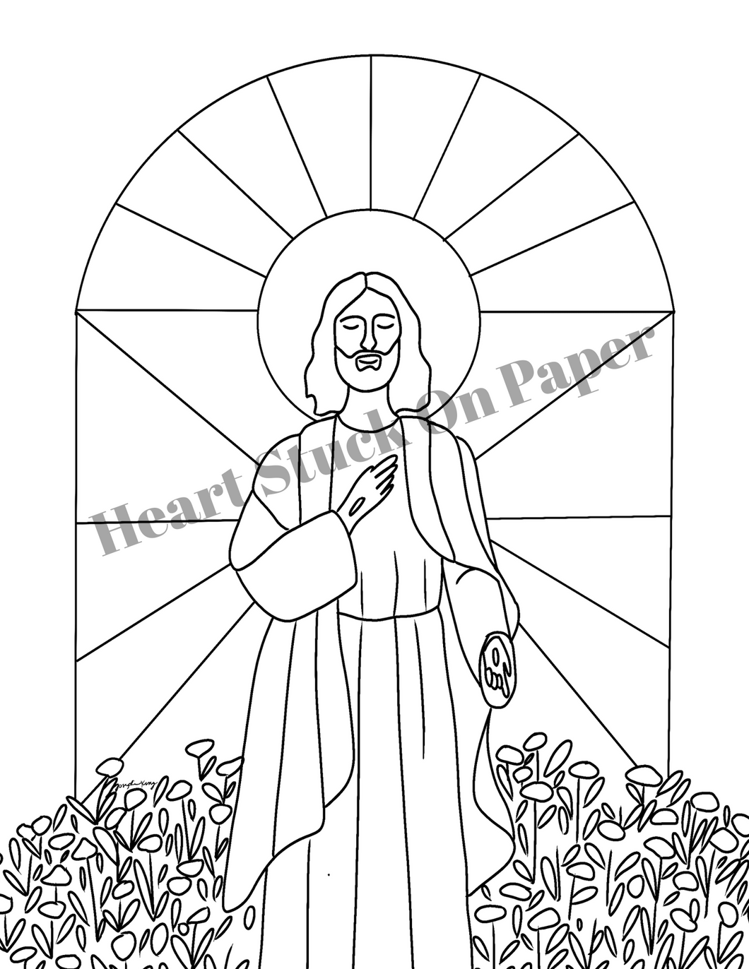 Christ is Risen Coloring Page