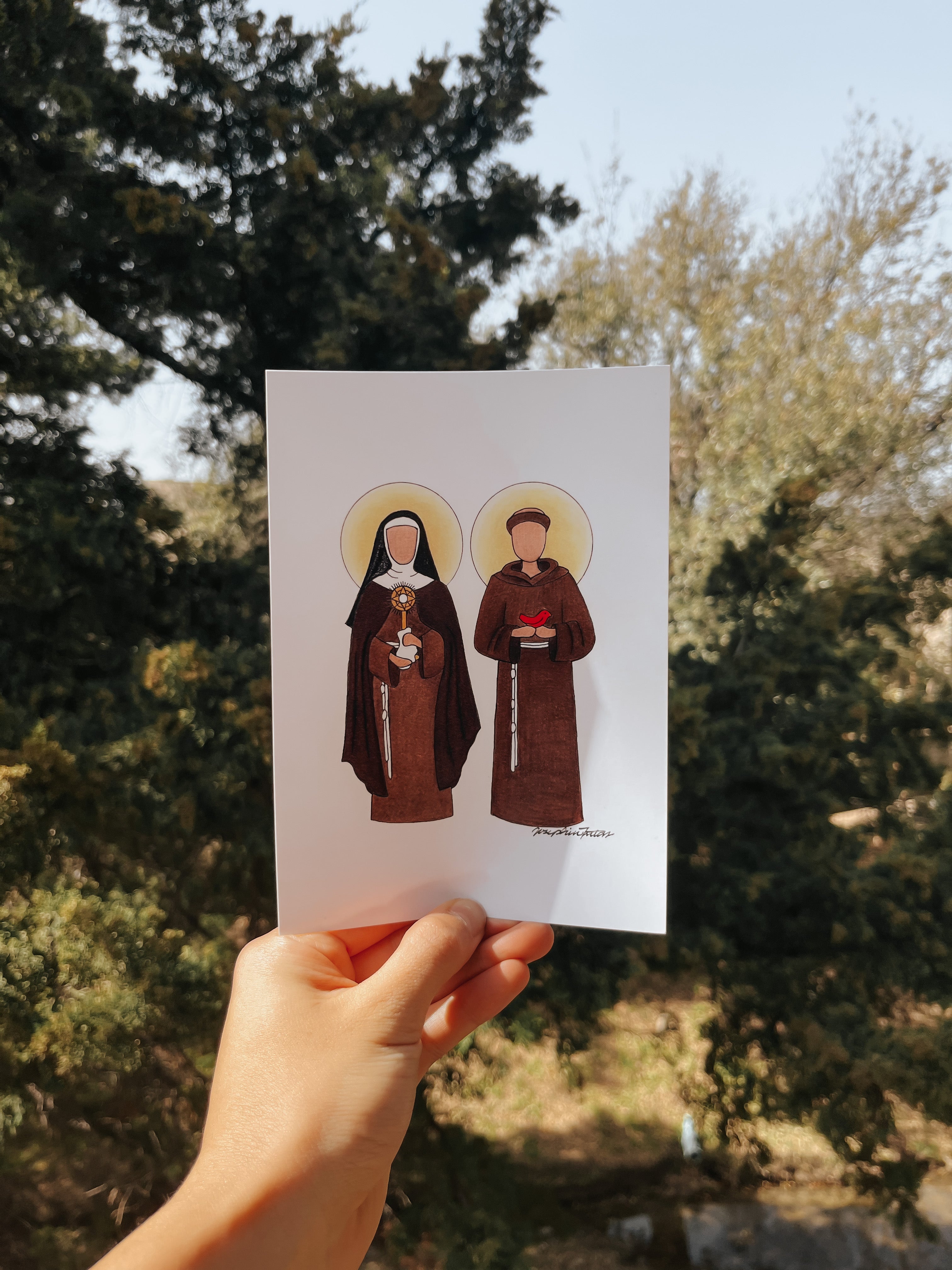 St. Clare of Assisi & St. Francis of Assisi Art Print – Heart Stuck on ...