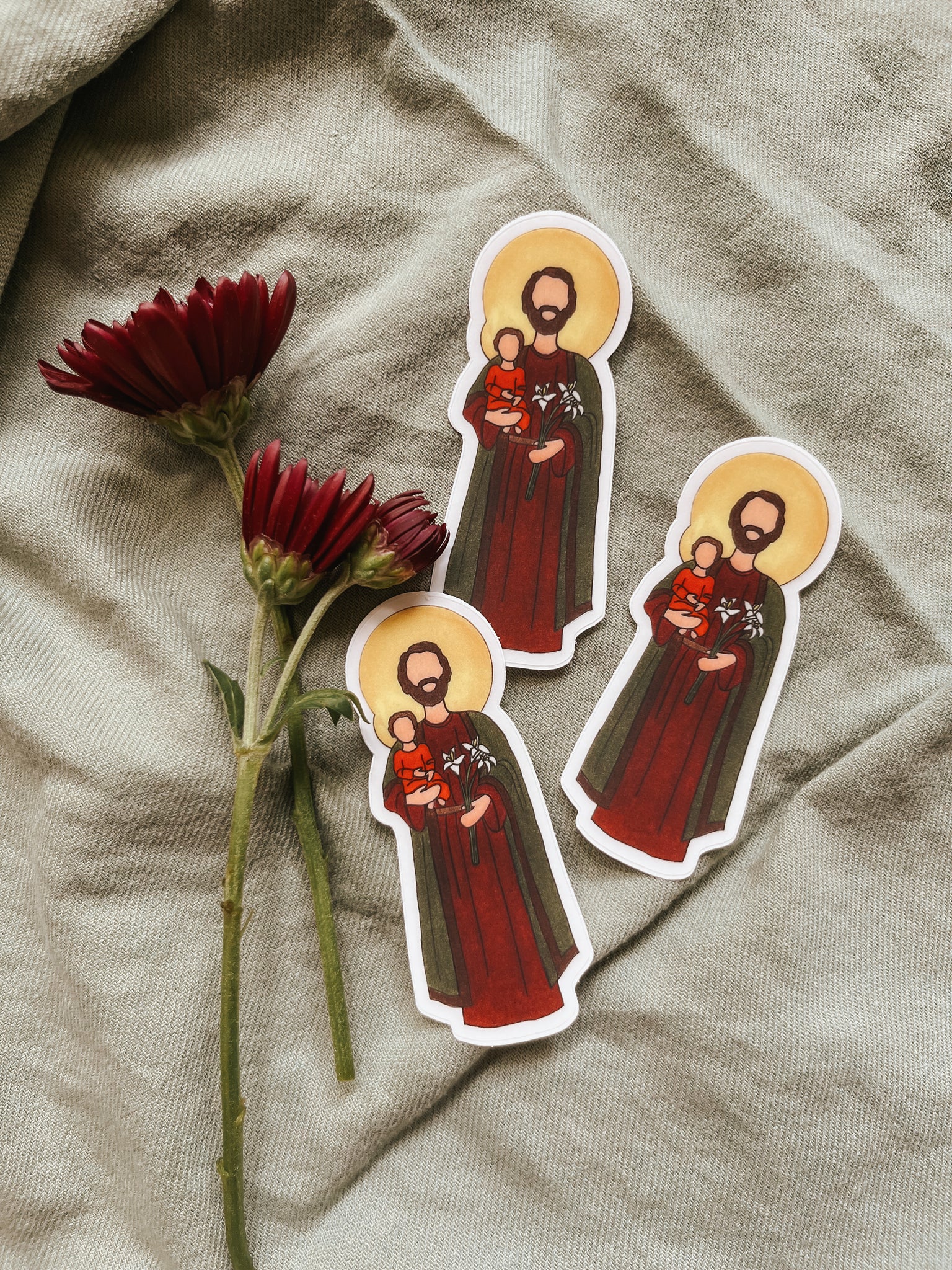 St. Joseph & Jesus Sticker – Heart Stuck on Paper