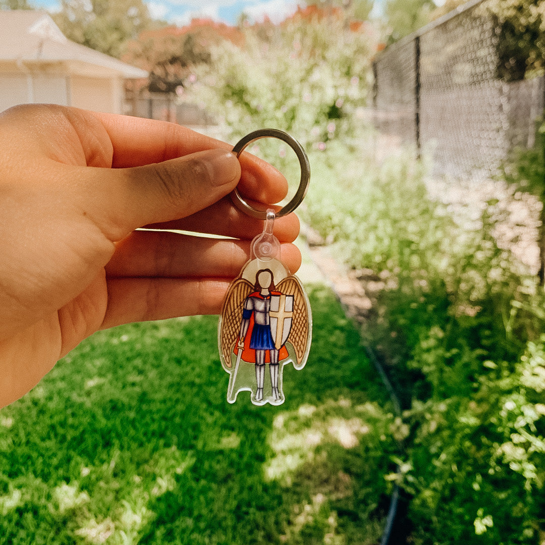 St. Michael the Archangel Acrylic Keychain – Heart Stuck on Paper