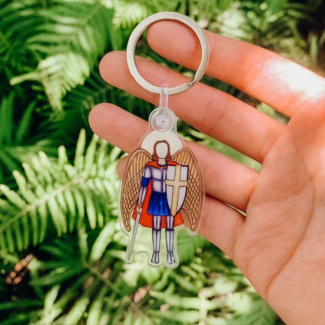 St. Michael the Archangel Acrylic Keychain – Heart Stuck on Paper