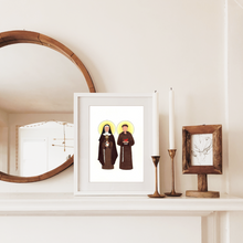 Load image into Gallery viewer, St. Clare of Assisi &amp; St. Francis of Assisi Print
